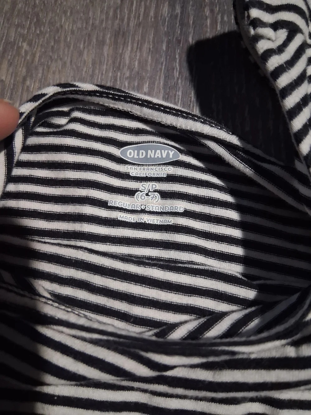Old Navy Black and White Striped Girls' Casual Dress